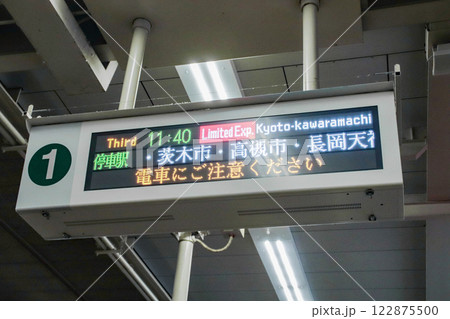 大阪梅田・電光掲示板・ローマ字／大阪府大阪市北区芝田1丁目 122875500