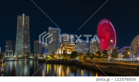 横浜みなとみらいの美しい夜景 122876059