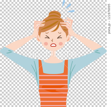 Stock market crash investment panic housewife illustration 122876095
