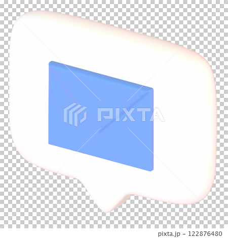 郵件標記語音泡沫 3D 圖標 郵件標記語音泡沫 3D 圖標 122876480