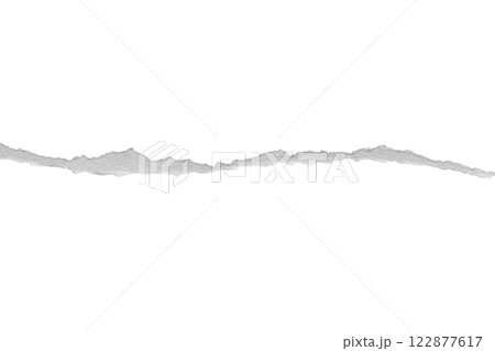 Ripped torn paper edges isolated on white background 122877617