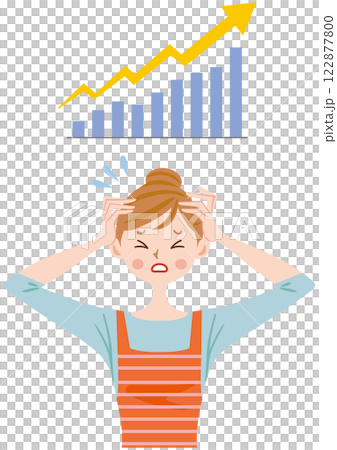Housewives worried about rising prices, cost of living, and rising prices Housewives worried about rising prices, cost of living, and rising prices 122877800