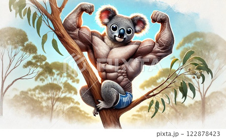 ムキムキコアラが木の上で大活躍！ 122878423