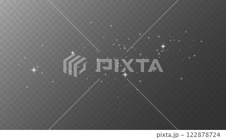 Glow dust. Bokeh light lights effect. Shimmering Dust. Bokeh Lights. Festive Designs.White png dust light. Spark overlay. Vector space stars png. Glowing stars on transparent 122878724