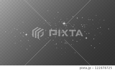 Glow dust. Bokeh light lights effect. Shimmering Dust. Bokeh Lights. Festive Designs.White png dust light. Spark overlay. Vector space stars png. Glowing stars on transparent 122878725