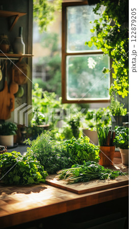 Dreamy double exposure of a woman face blending seamlessly with a swirling space nebula. Swirling galaxies and cosmic clouds create a surreal, infinite connection to the cosmos, banner 122879205