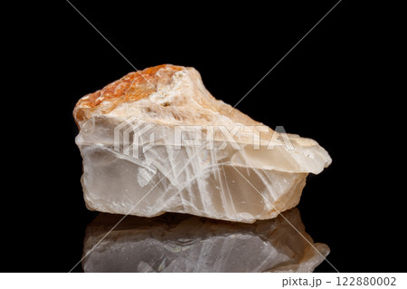 Macro mineral stone Moonstone a black background 122880002
