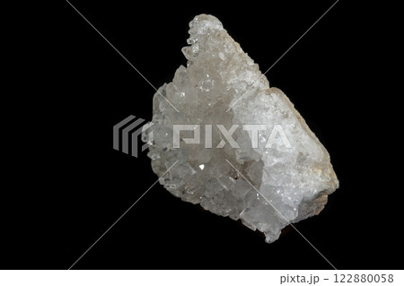 Macro mineral stone rhinestone, rock crystal on a black background Macro mineral stone rhinestone, rock crystal on a black background 122880058