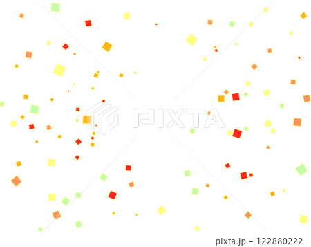 紙吹雪が舞うカラフルカラーの背景素材　PNG　ベクター　透明 122880222