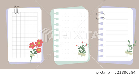 Bullet journal template. Weekly, daily planer. Mental health planer.  122880384