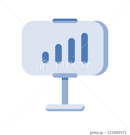 Simple icon presentation board, simple illustration 122880571