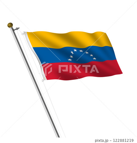 Venezuela flagpole with clipping path Venezuela flagpole with clipping path 122881219