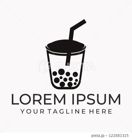 Boba drink logo Boba drink logo 122881325