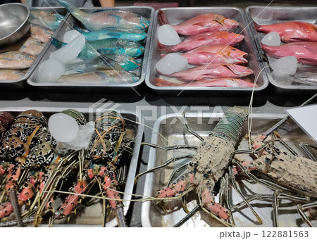 Fresh seafood at Gili T night market Fresh seafood at Gili T night market 122881563