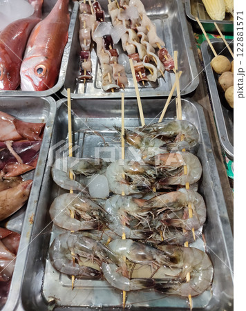 Fresh seafood at Gili T night market 122881571