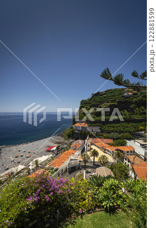 View of ponta do sol beach town in madeira portugal View of ponta do sol beach town in madeira portugal 122881599