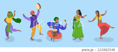 3D Isometric Flat Vector Set of India Culture, Art and Music, Collection of Indian Street Artists Showcasing The Vibrant Culture And Talent 3D Isometric Flat Vector Set of India Culture, Art and Music, Collection of Indian Street Artists Showcasing The Vibrant Culture And Talent 122882546