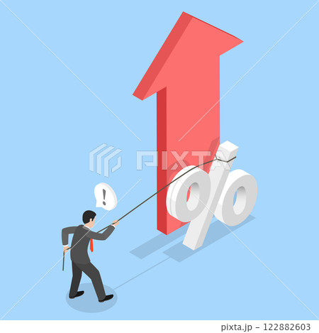 3D Isometric Flat Vector Illustration of Investment Profit , Sustainable Earnings Over An Extended Period Of Time 122882603