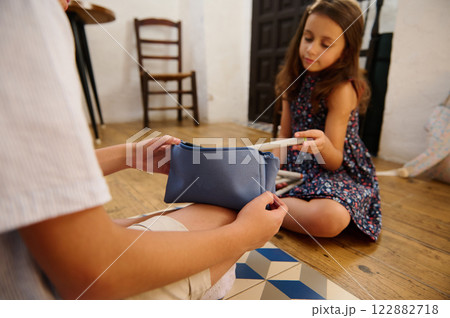 Children sharing books indoors Children sharing books indoors 122882718