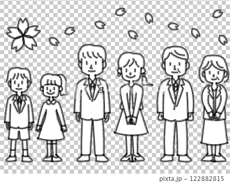 Family members attending the entrance ceremony 122882815