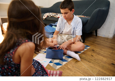 Children Engaged in Indoor Activities Children Engaged in Indoor Activities 122882917