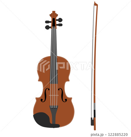 シンプルバイオリンイラスト 122885220