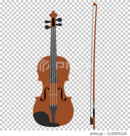 シンプルバイオリンイラスト 122885220