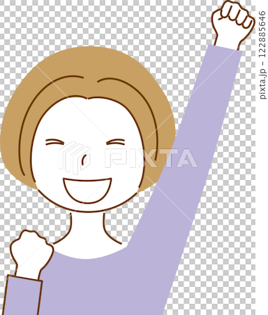 一個女人做膽量姿勢的插圖 一個女人做膽量姿勢的插圖 122885646