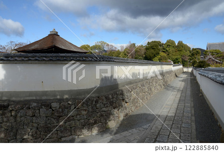妙心寺 大通院の白塀と参道 京都市右京区花園 妙心寺 大通院の白塀と参道 京都市右京区花園 122885840