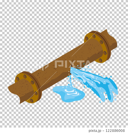 水管因老化而破裂 122886008