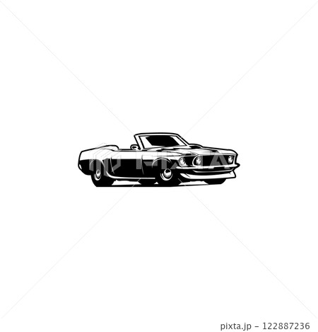 1968 ford mustang car logo. silhouette vector illustration design. best for logo, badge, emblem, icon, sticker design. 1968 ford mustang car logo. silhouette vector illustration design. best for logo, badge, emblem, icon, sticker design. 122887236