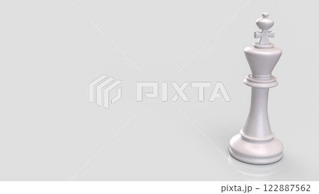 The white king chess for Business concept 3d Rendering. The white king chess for Business concept 3d Rendering. 122887562