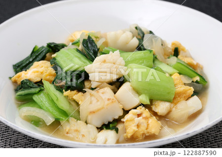 チンゲン菜と卵の炒め物 122887590