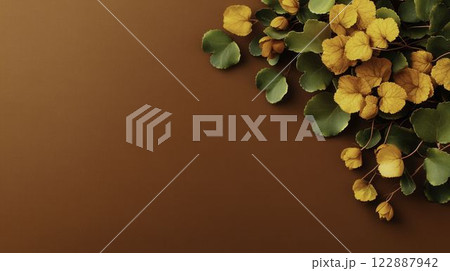 Vintage Watercolor Floral Decor with Ornate Leaf Details Vintage Watercolor Floral Decor with Ornate Leaf Details 122887942