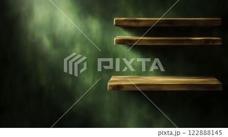 Dusty Shelves in Bedroom with Cobwebs on Green Background Dusty Shelves in Bedroom with Cobwebs on Green Background 122888145