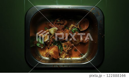 Overflowing Kitchen Sink with Dirty Dishes in Disarray Overflowing Kitchen Sink with Dirty Dishes in Disarray 122888166