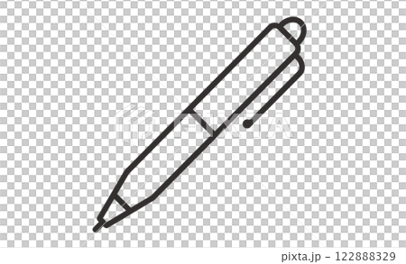 Ballpoint pen icon simple line design 122888329