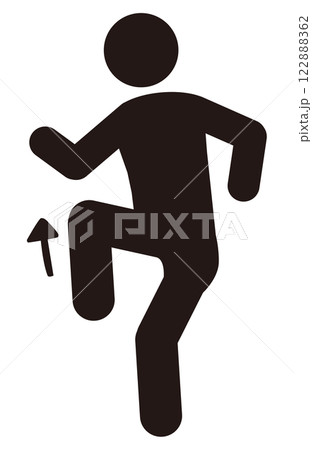 腿上げする人のピクトグラム 腿上げする人のピクトグラム 122888362