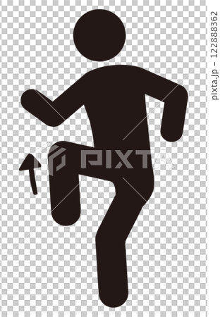 Pictogram of a person lifting their legs 122888362