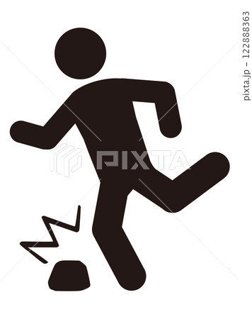 足元注意のピクトグラム 122888363