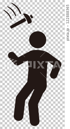 頭上注意のピクトグラム 122888365