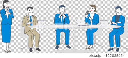 商界人士舉行積極的會議 商界人士舉行積極的會議 122888464