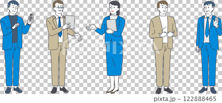 ミドルからシニアまでビジネスマンの日常風景 122888465