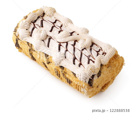 Delicious creamy dessert with layers of cake and rich frosting perfect for any occasion Delicious creamy dessert with layers of cake and rich frosting perfect for any occasion 122888538