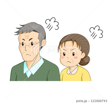 老夫婦　怒る　反発する 122888743