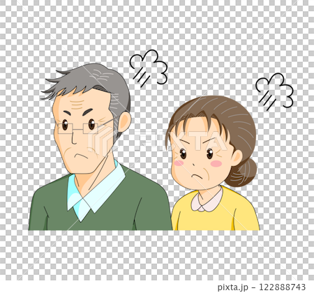Elderly couple angry rebellious 122888743