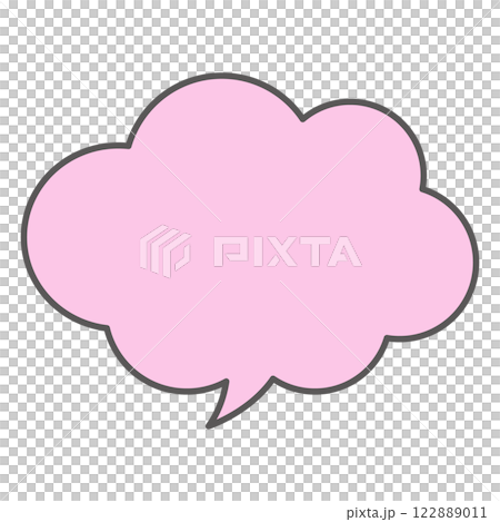 簡單可愛的雲朵對話泡泡 簡單可愛的雲朵對話泡泡 122889011