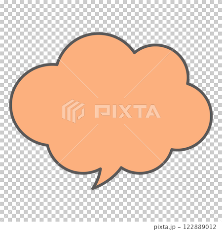 簡單可愛的雲朵對話泡泡 122889012