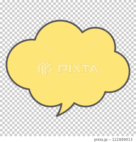 A simple and cute cloud-shaped speech bubble 122889013