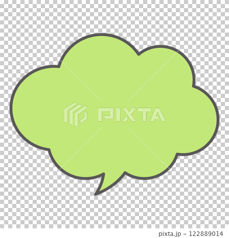 A simple and cute cloud-shaped speech bubble 122889014